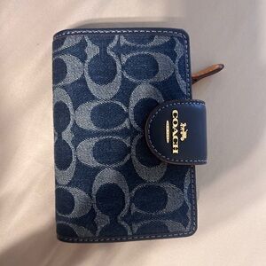 Coach Denim Blue Monogram Wallet